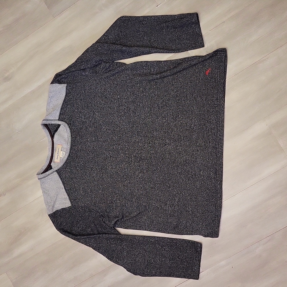 Tommy Bahama Mens XXL Charcoal Grey Fleece Lined‎ Lightweight Pullover Sweater